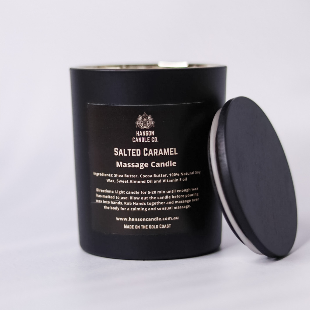 Sensual Massage Candle - Matte Black: Salted Caramel