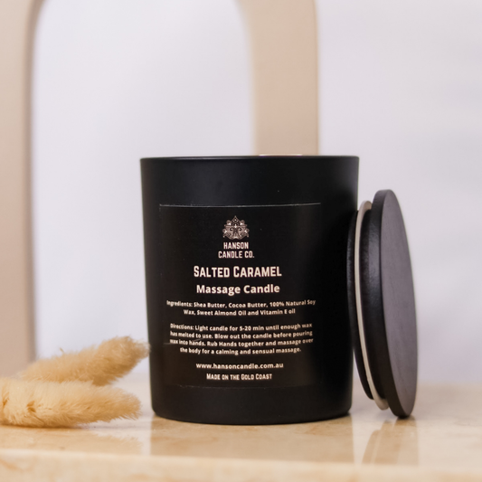 Sensual Massage Candle - Matte Black: Salted Caramel