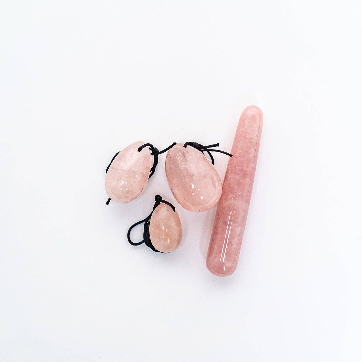 Rose Quartz Yoni Eggs and Wand Set – Pelvic Floor, Sensuality & Self-Care