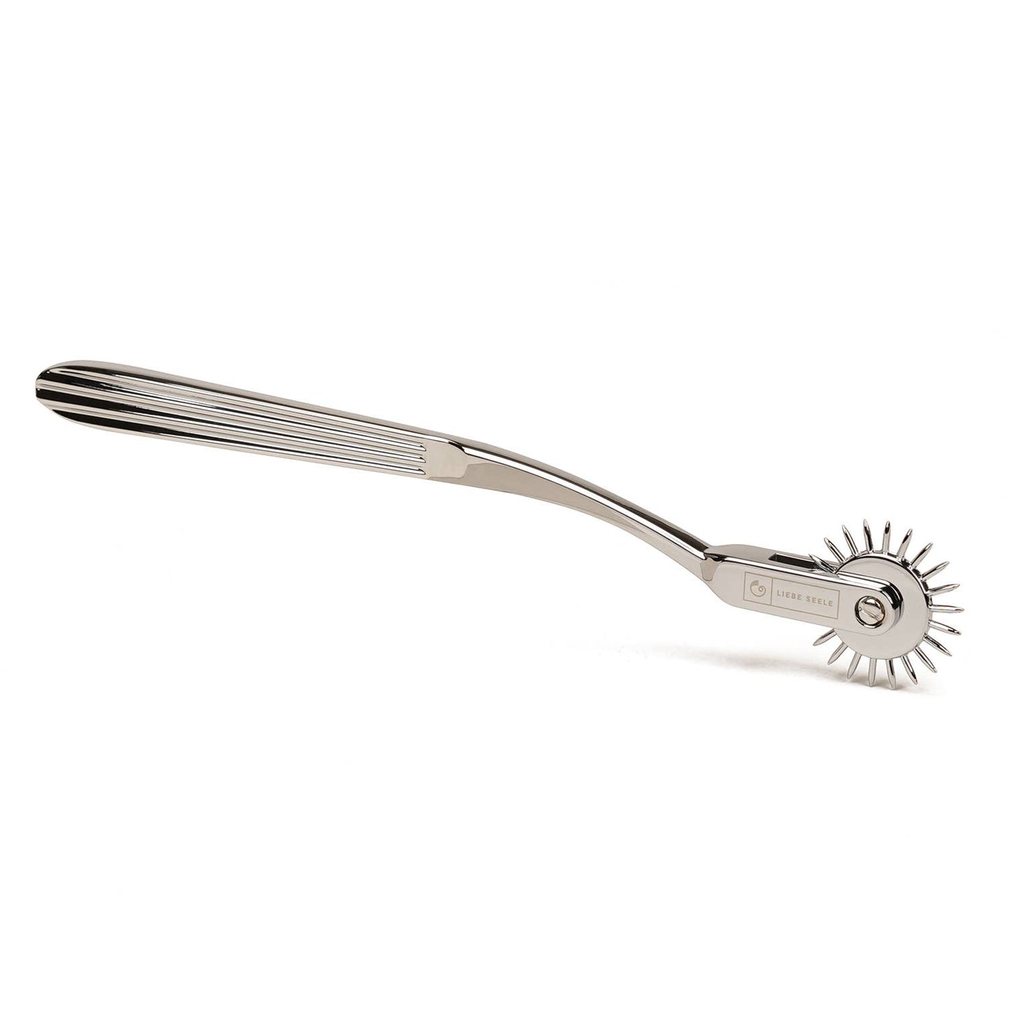 X-Rose Wartenberg Pinwheel in silver for BDSM sensation play