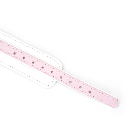 White & Pink Fairy Collar with close up of adjustable collar