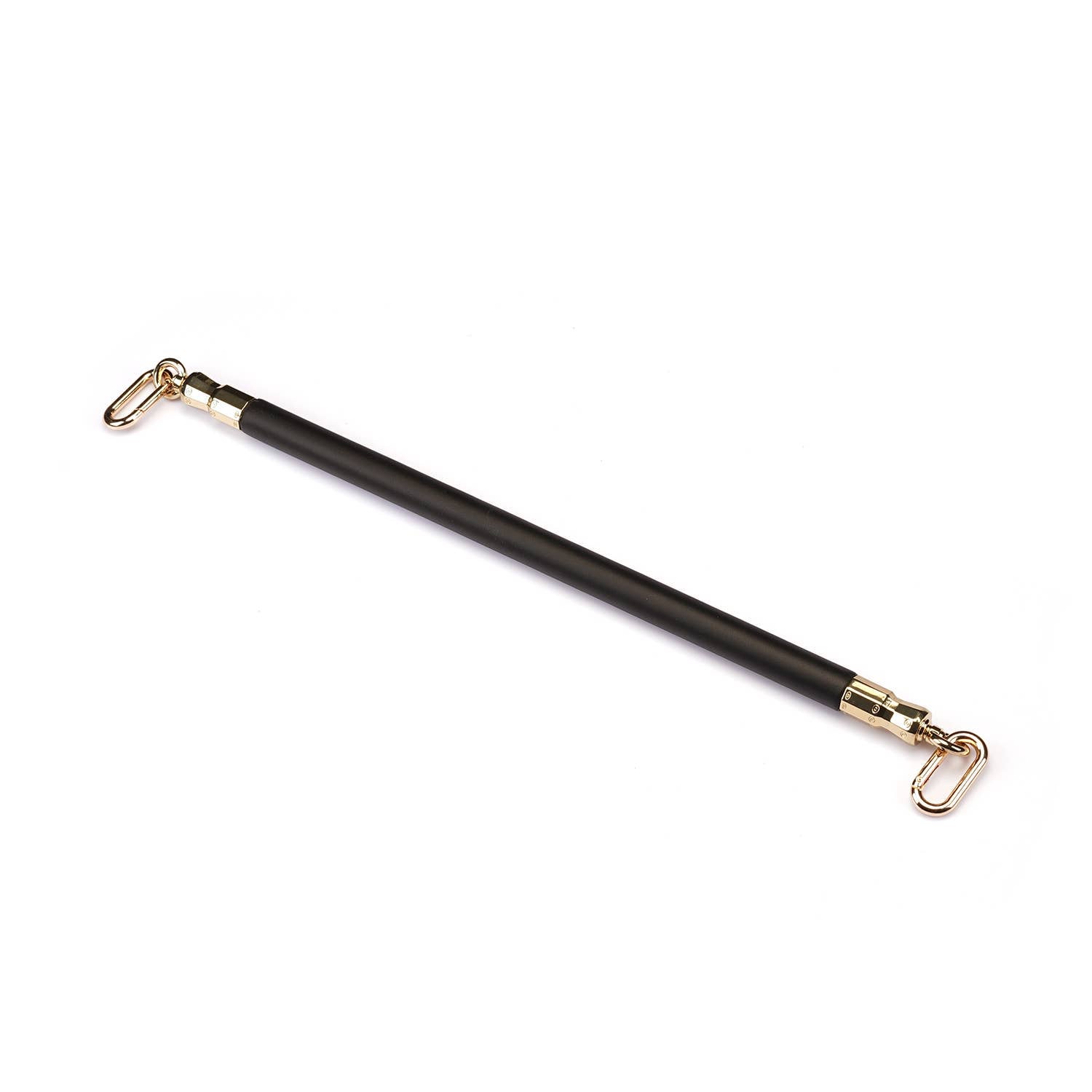 Black vegan Organosilicon spreader bar with nickel-free metal hardware, 50cm bondage restraint