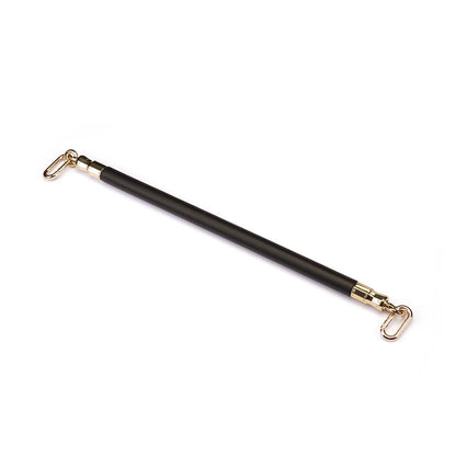 Black vegan Organosilicon spreader bar with nickel-free metal hardware, 50cm bondage restraint