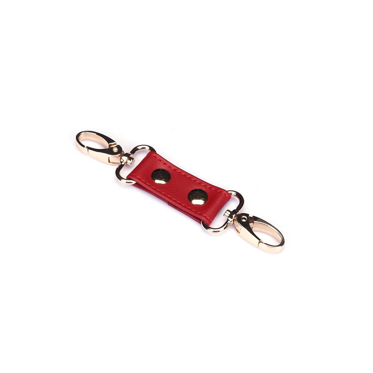 Crimson Desire Red Faux Leather Wrist Cuff – Adjustable BDSM Accessory