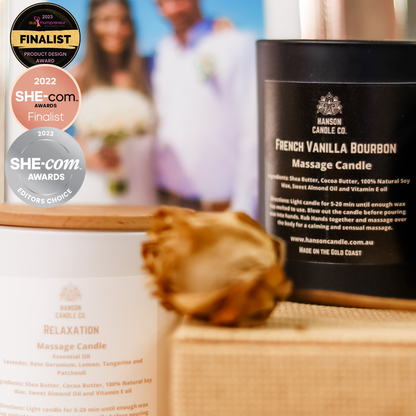 Sensual Massage Candle - White: French Vanilla Bourbon