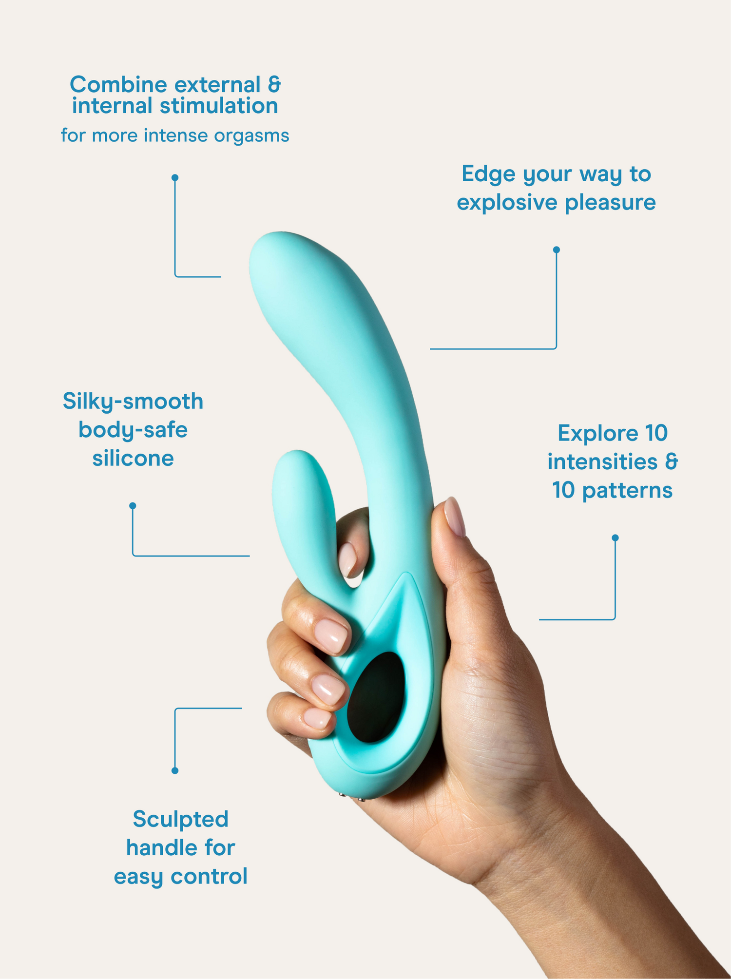 Piper Rabbit Vibrator dual stimulation design for G-spot and clitoral pleasure
