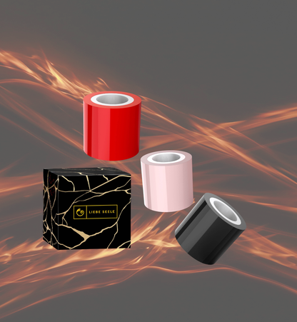 Electrical Bondage Tape – Black, Red & Pink – Self-Adhesive PVC Restraint Tape for BDSM & Kink Play