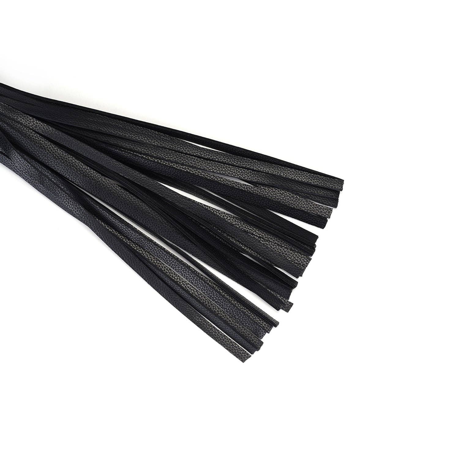 Black Vegan leather fronds