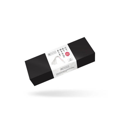 Lightweight pink and white flogger for beginner impact play in box