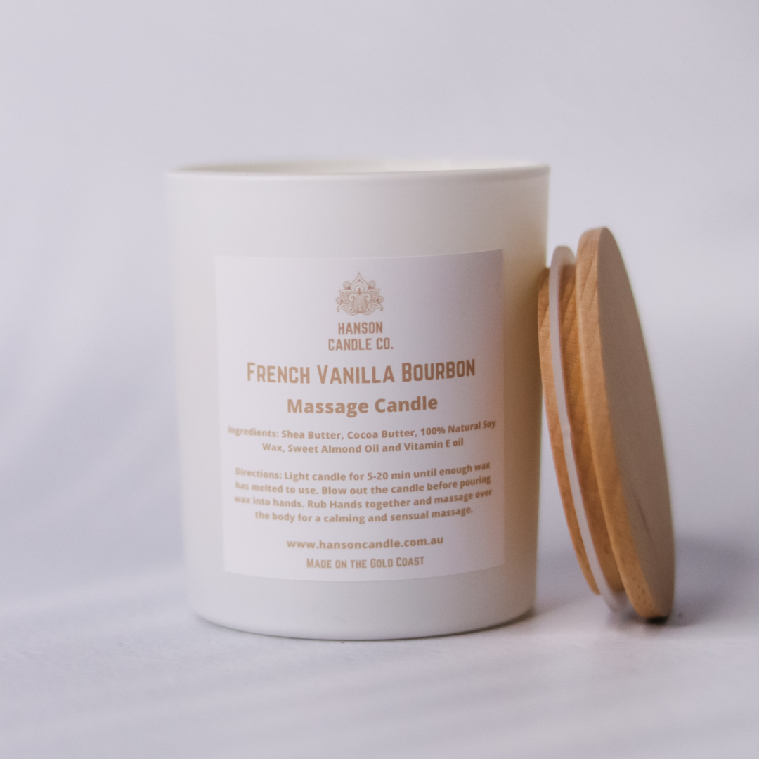 Sensual Massage Candle - White: French Vanilla Bourbon