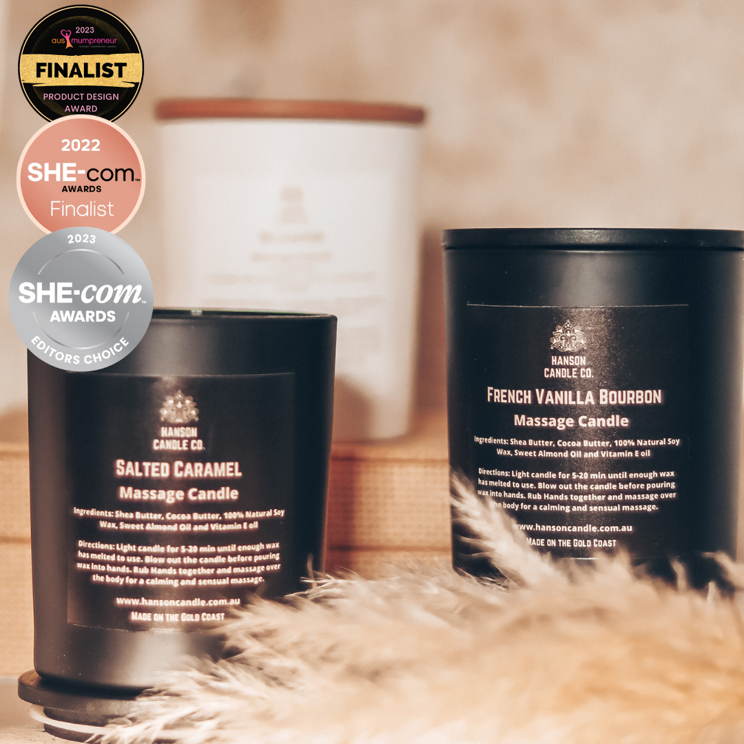 Sensual Massage Candle - Matte Black: Salted Caramel