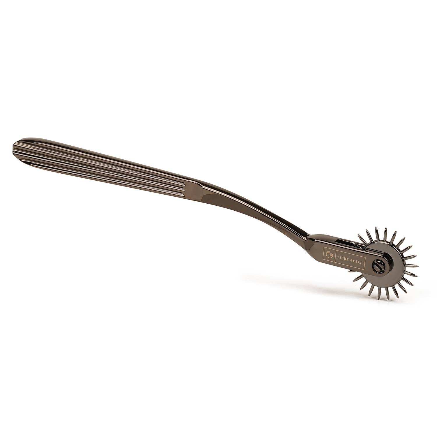 X-Rose Wartenberg Pinwheel in pewter for BDSM sensation play