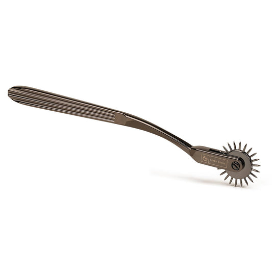 X-Rose Wartenberg Pinwheel in pewter for BDSM sensation play