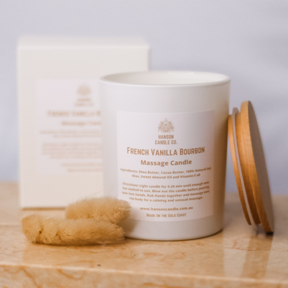 Sensual Massage Candle - White: French Vanilla Bourbon