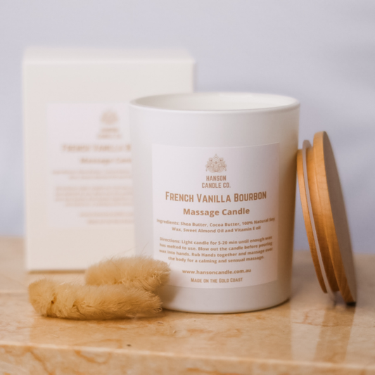 Sensual Massage Candle - White: French Vanilla Bourbon