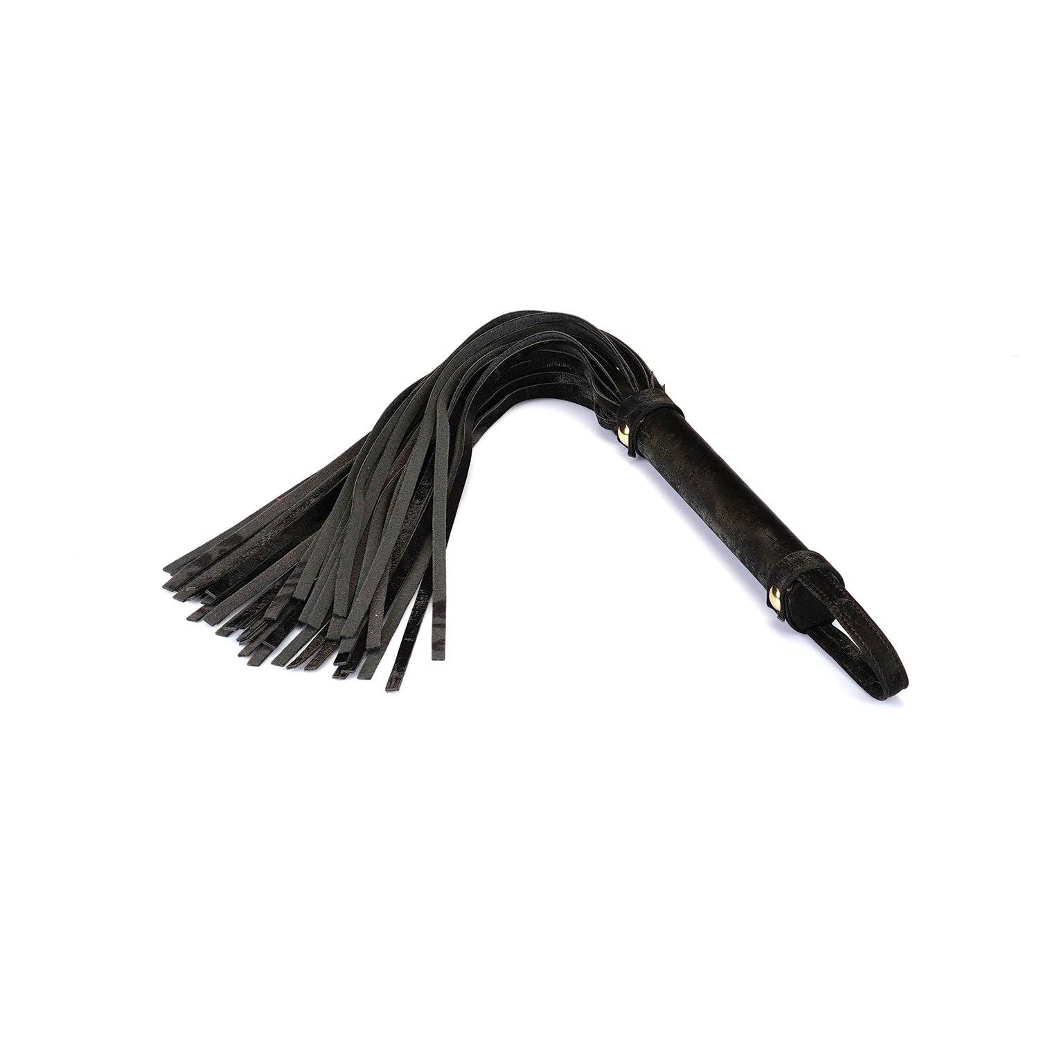 luxurious black vegan leather flogger