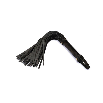 luxurious black vegan leather flogger