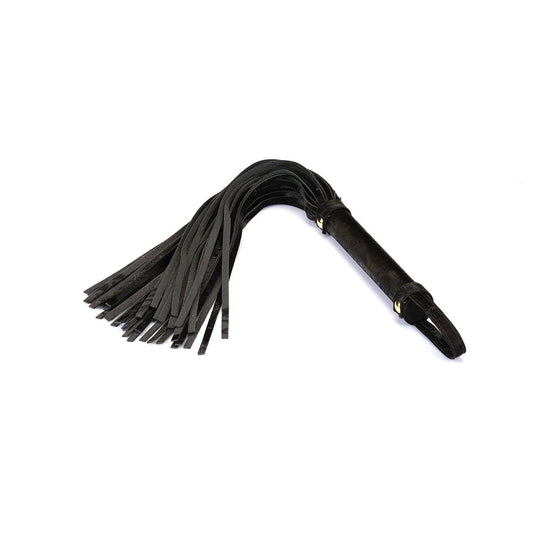 luxurious black vegan leather flogger