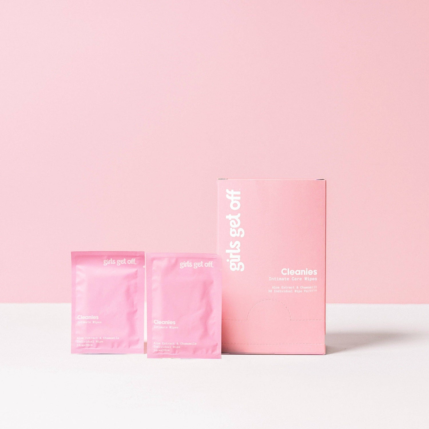 Cleanies by Girls Get Off – individually wrapped intimate wipes for body and toy care