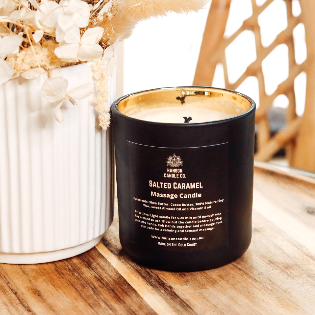 Sensual Massage Candle - Matte Black: Salted Caramel