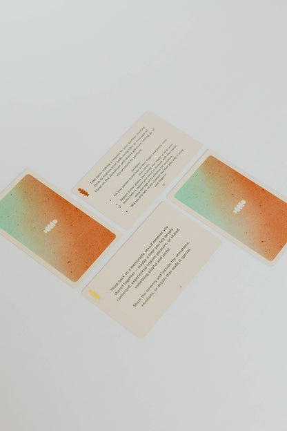 Close up of intimacy card activity prompt