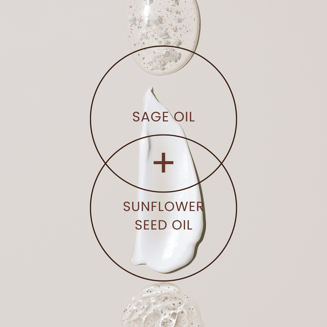 Calming sage oil and microbiome-supporting formula in Augusta Hydrating Shower Cream